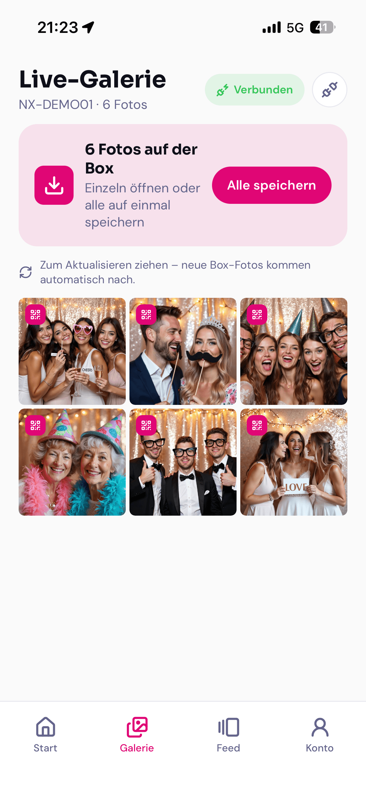 Photos directement sur le téléphone