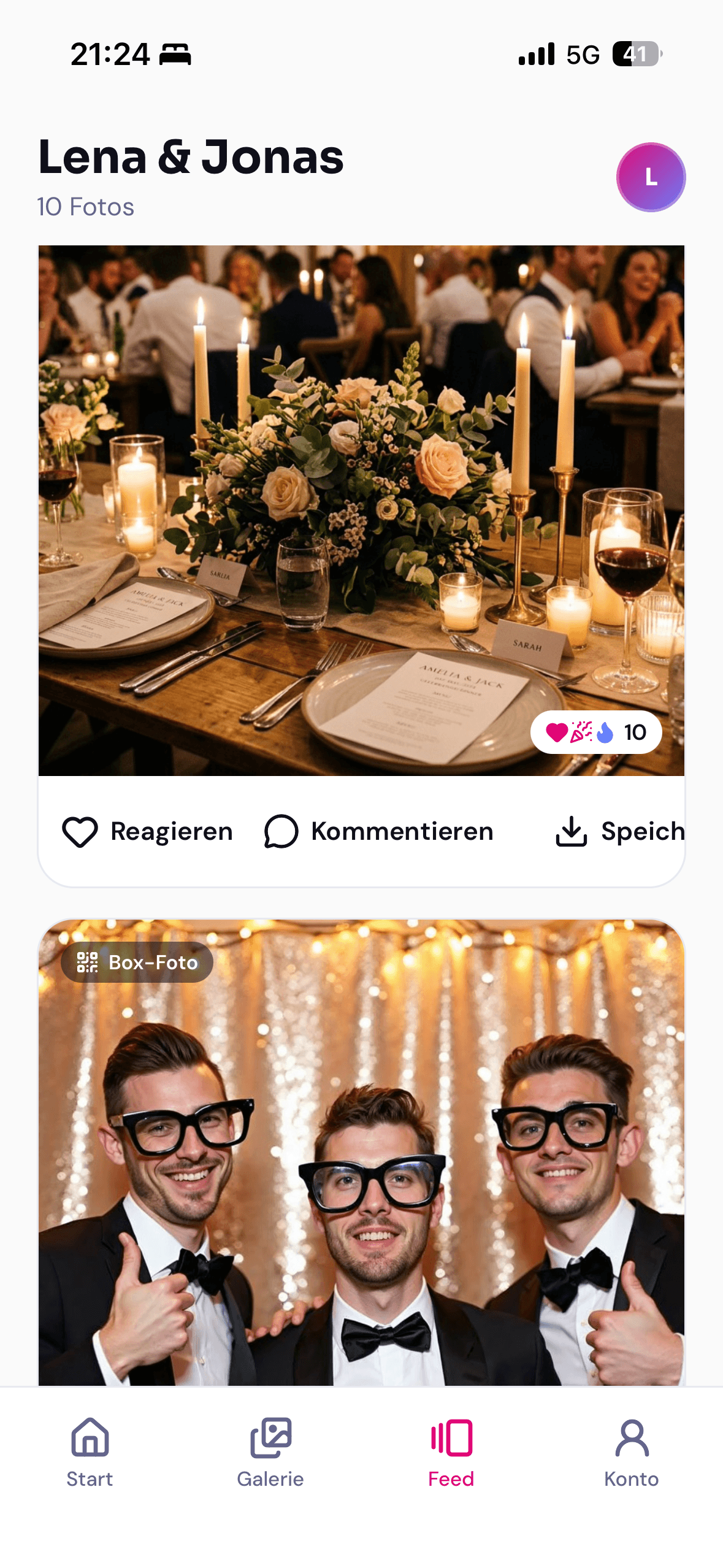 Galerie en direct & flux photo