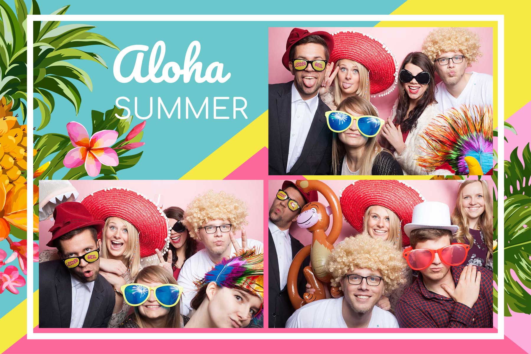 Modèle de tirage photobooth Aloha