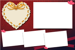 Modèle d’impression photobooth Weinrot-Herz – catégorie Mariage